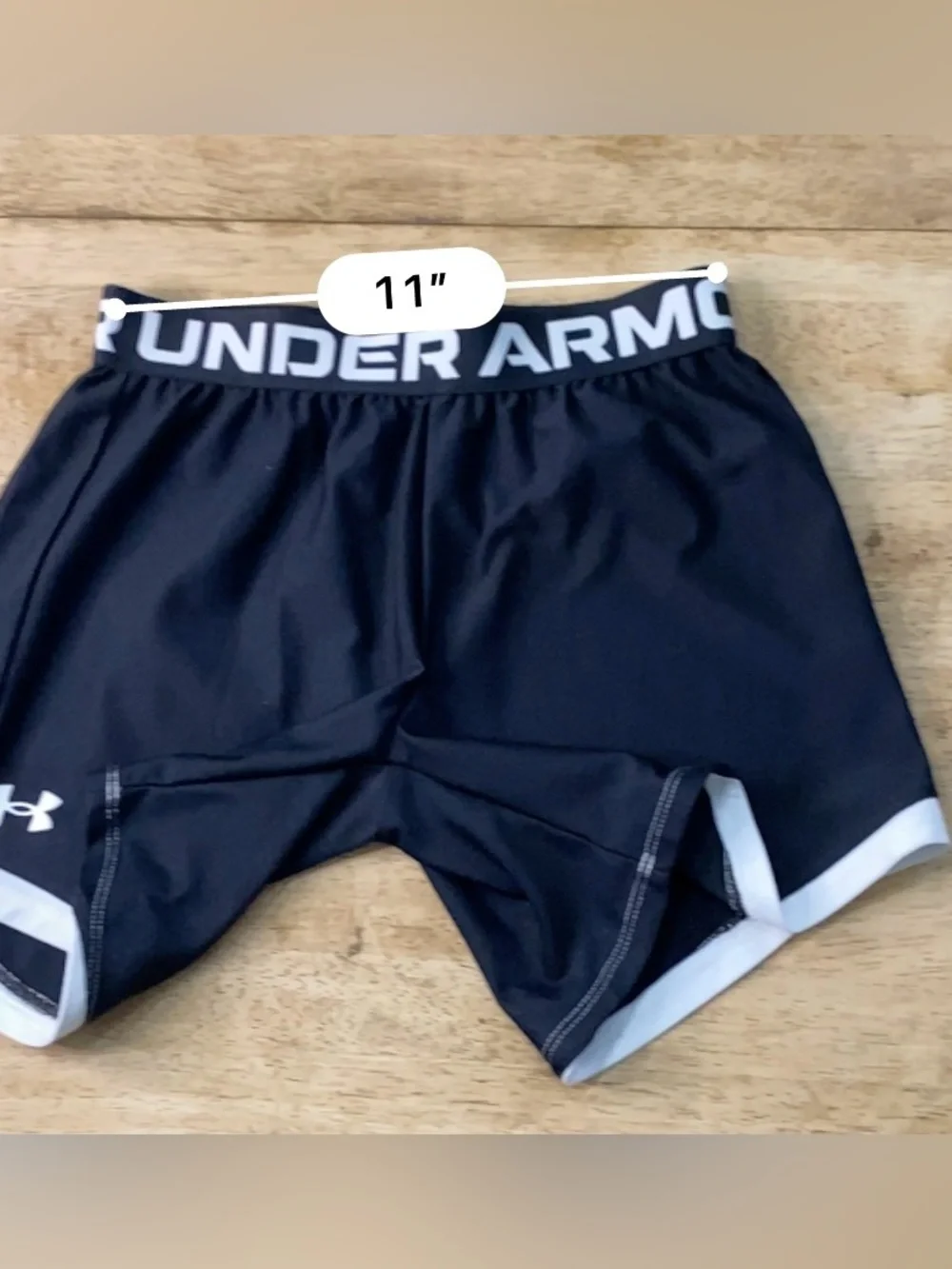 Under Armour Sz YM Black/White UA‎ Tech Play Up 5” Shorts
